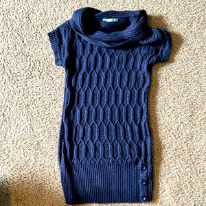 Blue knit dress